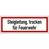 Feuerwehrzeichen "Steigleitung trocken für Feuerwehr", DIN 4066