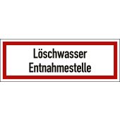 Feuerwehrzeichen "Löschwasser Entnahmestelle", DIN 4066