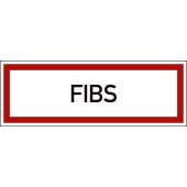 Feuerwehrzeichen Textschild "FIBS", DIN 4066