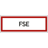 Feuerwehrzeichen Textschild "FSE", DIN 4066
