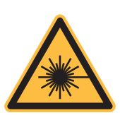 Warnzeichen "Warnung vor Laserstrahl" [W004], ASR A1.3 / ISO 7010