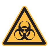 Warnzeichen "Warnung vor Biogefährdung" [W009], ASR A1.3 / ISO 7010
