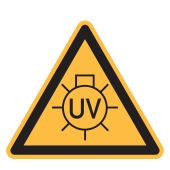 Warnzeichen "Warnung vor UV-Strahlung" [WBP08], praxisbewährt