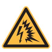 Warnzeichen "Warnung vor Lichtbogenüberschlag" [W042], ISO 7010