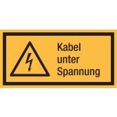 Warnzeichen "Kabel unter Spannung" [W012]