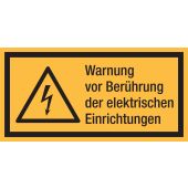 Warnzeichen "Warnung vor Berühren der elektrischen Einrichtung" [W012], Folie (0,1 mm), selbstklebend