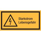 Warnzeichen "Starkstrom Lebensgefahr" [W012]