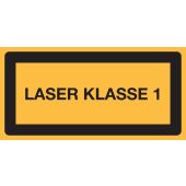 Warnzeichen Zusatzschild "Laser Klasse 1", Folie (0,1 mm), 100 x 50 mm, selbstklebend