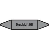 Fließrichtungspfeil "Druckluft HD", DIN 2403, A304