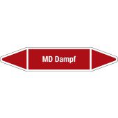 Fließrichtungspfeil "MD Dampf", DIN 2403, D210