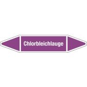 Fließrichtungspfeil "Chlorbleichlauge", DIN 2403, L706
