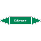 Fließrichtungspfeil "Kaltwasser", DIN 2403, W110