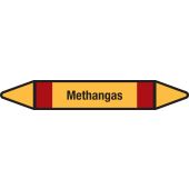 Fließrichtungspfeil "Methangas", DIN 2403, D210