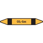 Fließrichtungspfeil "CO2-Gas", DIN 2403, G504