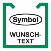 Wunschtext / Wunschsymbol, grün / schwarz, Folie, selbstklebend, 200 x 200 x 0,1 mm