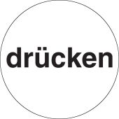 Türkennzeichnung "drücken", schwarz/weiß