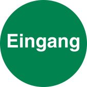 Türkennzeichnung "Eingang", rund, grün