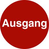 Türkennzeichnung "Ausgang", rund, rot