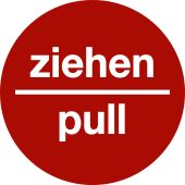 ziehen/pull, rot, Folie, selbstklebend, 100 x 0,1 mm