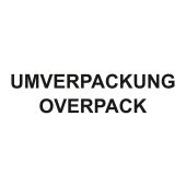 Verpackungsetikett "UMVERPACKUNG / OVERPACK"