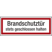 Brandschutztürzeichen "Brandschutztür stets geschlossen halten", DIN 4066