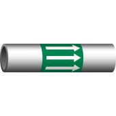Rohrleitungsband "Pfeil in Fließrichtung", grün/weiß, DIN 2403