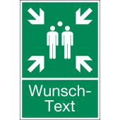 Rettungszeichen „Sammelstelle + Wunschtext“ [E007], ASR A1.3 / ISO 7010