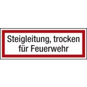 Feuerwehrzeichen "Steigleitung trocken für Feuerwehr", DIN 4066