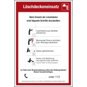 Sicherheitsaushang "Löschdecken-Einsatz" Kunststoff (1 mm), 200 x 300 x 1 mm