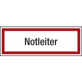 Feuerwehrzeichen Textschild "Notleiter" Kunststoff (1 mm), 297 x 105 x 1 mm, DIN 4066