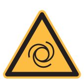Warnzeichen "Warnung vor automatischem Anlauf" [W018], ASR A1.3 / ISO 7010