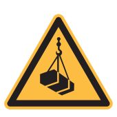Warnzeichen "Warnung vor schwebender Last" [W015], ASR A1.3 / ISO 7010