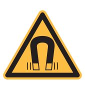 Warnzeichen "Warnung vor magnetischem Feld" [W006], ASR A1.3 / ISO 7010