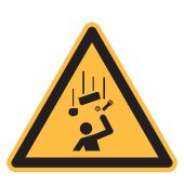 Warnzeichen "Warnung vor herabfallenden Gegenständen" [W035], ISO 7010