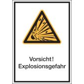 Warnzeichen "Vorsicht! Explosionsgefahr" [W002], ASR A1.3 / ISO 7010