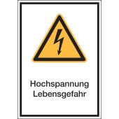 Warnzeichen "Hochspannung Lebensgefahr" [W012], ASR A1.3 / ISO 7010