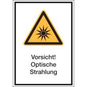 Warnzeichen "Vorsicht! Optische Strahlung" [W027], ASR A1.3 / ISO 7010