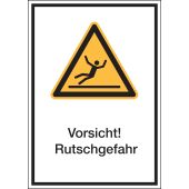 Warnzeichen "Vorsicht! Rutschgefahr" [W011], ASR A1.3 / ISO 7010