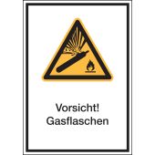 Warnzeichen "Vorsicht! Gasflaschen" [W029], ASR A1.3 / ISO 7010