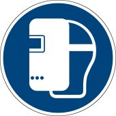 Gebotszeichen "Schweißmaske benutzen" [M019], ASR A.3 / ISO 7010