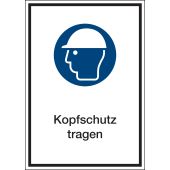 Gebotszeichen "Kopfschutz tragen" [M014], ASR A1.3 / ISO 7010, Kombischild