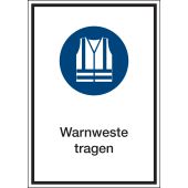 Gebotszeichen "Warnweste tragen" [M015], ASR A1.3 / ISO 7010, Kombischild