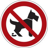 Verbotsschild "Hier kein Hundeklo" [VBP08], Kunststoff (1 mm), ⌀ 200 mm, Bewährte Praxis