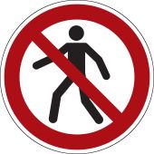Verbotsschild "Füßr Fußgänger verboten" [P004], ASR A1.3 / ISO 7010