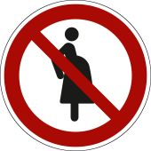 Verbotsschild "Für schwangere Frauen verboten" [P042], ISO 7010