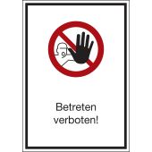 Verbotsschild Kombischild "Betreten verboten!" [D-P006], ASR A1.3 / ISO 7010