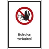 Verbotsschild "Betreten verboten!" [D-P006], ASR A1.3 / ISO 7010