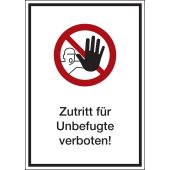 Verbotsschild Kombischild "Zutritt für Unbefugte verboten!" [D-P006], ASR A1.3