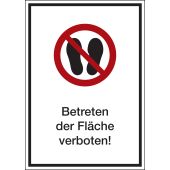 Verbotsschild "Betreten der Fläche verboten!" [P024], ASR A1.3 / ISO 7010