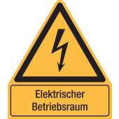 Warnzeichen Kombischild "Elektrischer Betriebsraum" [W012], ASR A1.3
